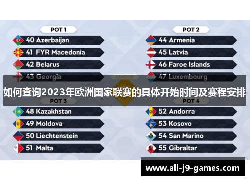 如何查询2023年欧洲国家联赛的具体开始时间及赛程安排 如何查询2023年欧洲国家联赛的具体开始时间及赛程安排